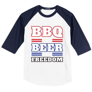 Bbq Beer Freedom 2020 Proud Meaningful Gift Baseball Sleeve Shirt