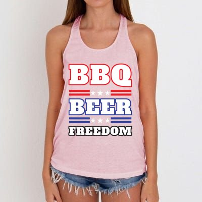 Bbq Beer Freedom 2020 Proud Meaningful Gift Women's Knotted Racerback Tank