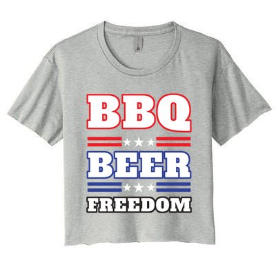 Bbq Beer Freedom 2020 Proud Meaningful Gift Women's Crop Top Tee