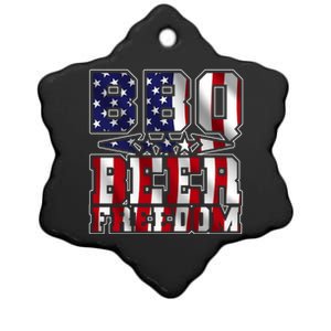 Bbq Beer Freedom Gift Ceramic Star Ornament