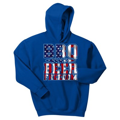 Bbq Beer Freedom Gift Kids Hoodie