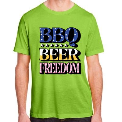 Bbq Beer Freedom 4th Of July America Pariotic Usa Party Gift Adult ChromaSoft Performance T-Shirt