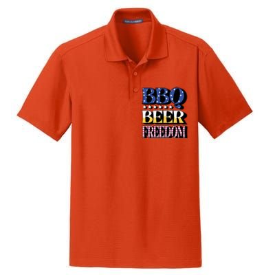 Bbq Beer Freedom 4th Of July America Pariotic Usa Party Gift Dry Zone Grid Polo