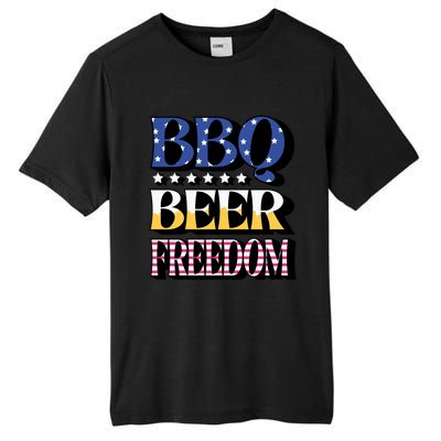 Bbq Beer Freedom 4th Of July America Pariotic Usa Party Gift Tall Fusion ChromaSoft Performance T-Shirt