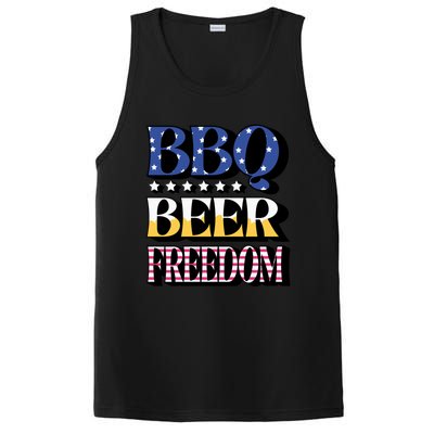 Bbq Beer Freedom 4th Of July America Pariotic Usa Party Gift PosiCharge Competitor Tank