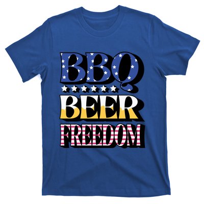 Bbq Beer Freedom 4th Of July America Pariotic Usa Party Gift T-Shirt