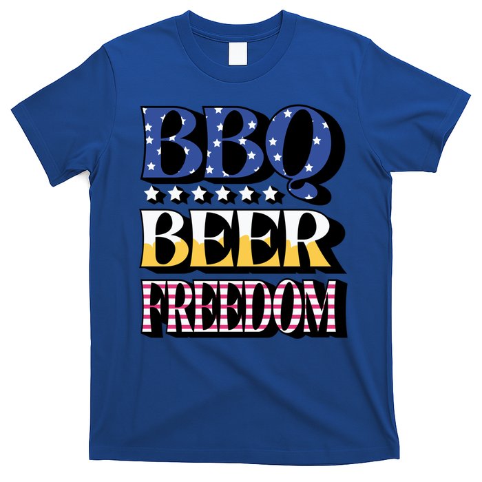 Bbq Beer Freedom 4th Of July America Pariotic Usa Party Gift T-Shirt