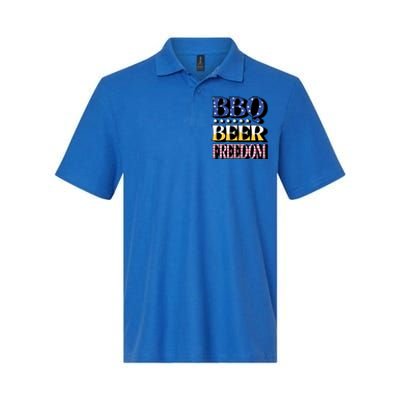 Bbq Beer Freedom 4th Of July America Pariotic Usa Party Gift Softstyle Adult Sport Polo