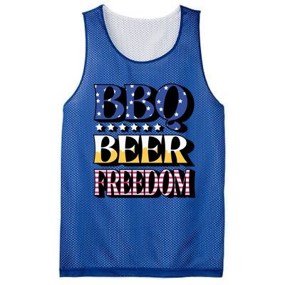 Bbq Beer Freedom 4th Of July America Pariotic Usa Party Gift Mesh Reversible Basketball Jersey Tank