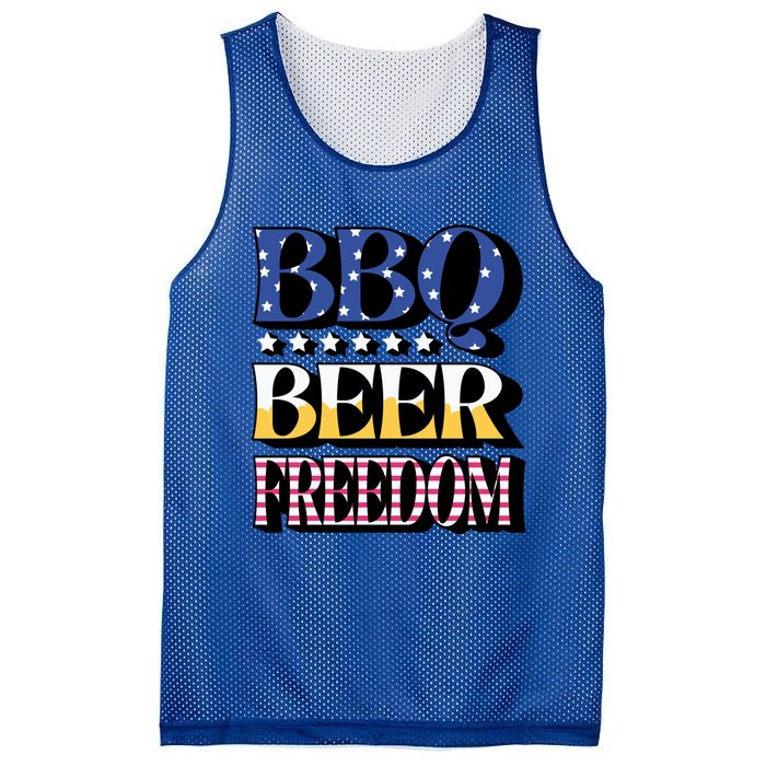 Bbq Beer Freedom 4th Of July America Pariotic Usa Party Gift Mesh Reversible Basketball Jersey Tank