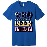 Bbq Beer Freedom 4th Of July America Pariotic Usa Party Gift Premium T-Shirt