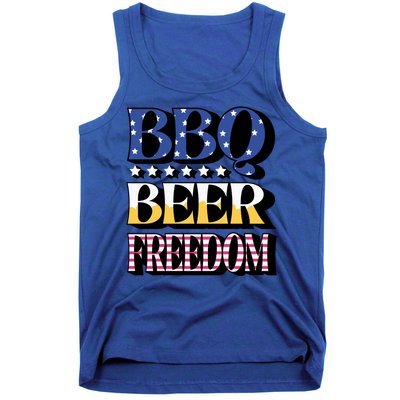 Bbq Beer Freedom 4th Of July America Pariotic Usa Party Gift Tank Top