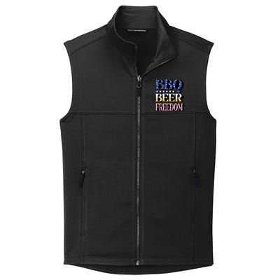 Bbq Beer Freedom 4th Of July America Pariotic Usa Party Gift Collective Smooth Fleece Vest