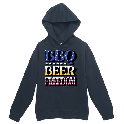 Bbq Beer Freedom 4th Of July America Pariotic Usa Party Gift Urban Pullover Hoodie