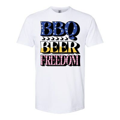 Bbq Beer Freedom 4th Of July America Pariotic Usa Party Gift Softstyle CVC T-Shirt