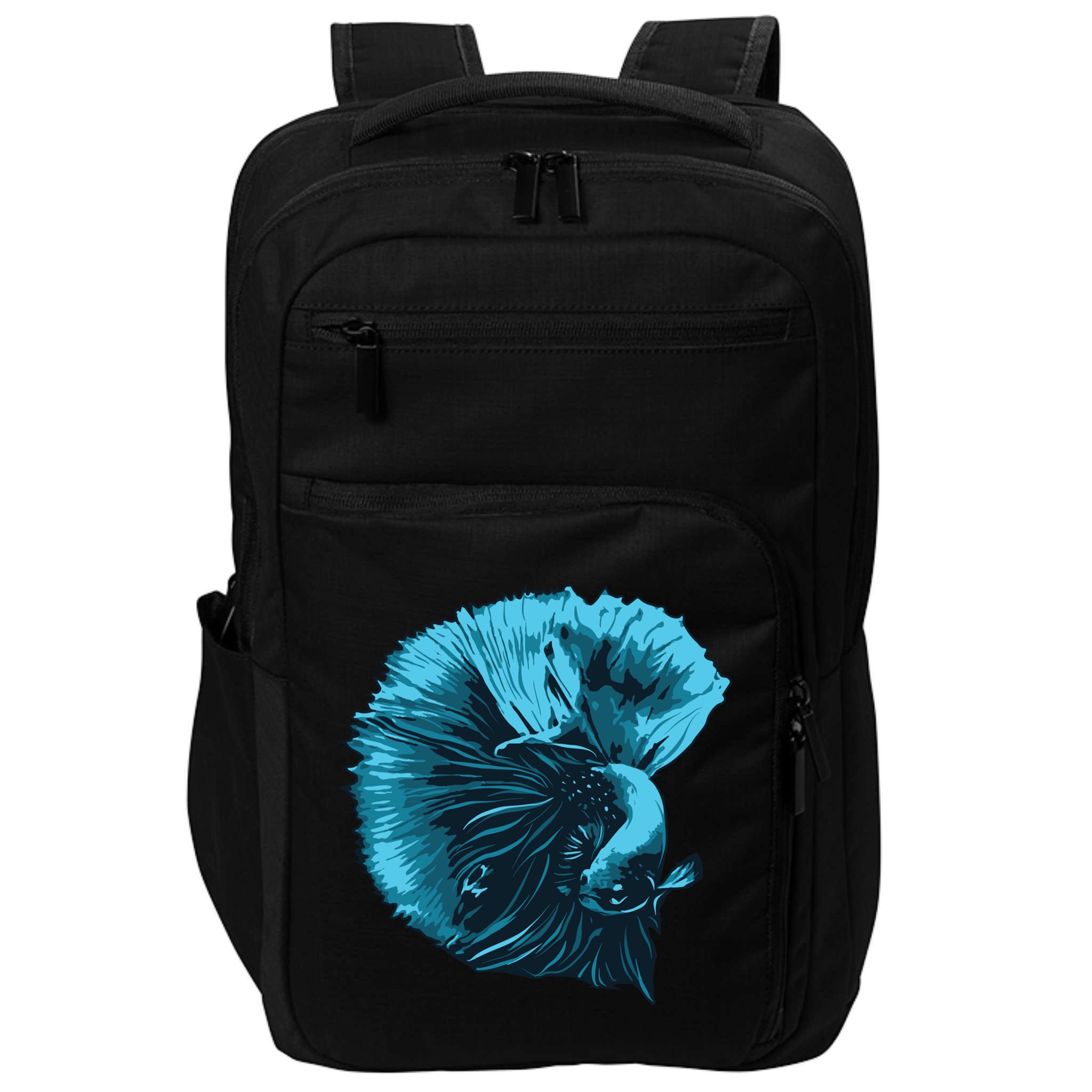 Blue Betta Fish And Siamese Fighting Fish Aquarium Owner Funny Gift Impact Tech Backpack