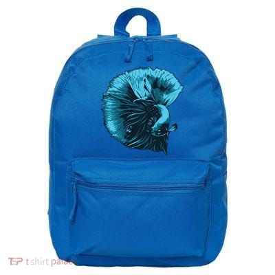 Blue Betta Fish And Siamese Fighting Fish Aquarium Owner Funny Gift 16 in Basic Backpack