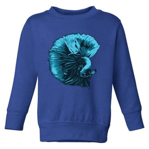 Blue Betta Fish And Siamese Fighting Fish Aquarium Owner Funny Gift Toddler Sweatshirt