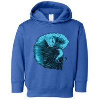 Blue Betta Fish And Siamese Fighting Fish Aquarium Owner Funny Gift Toddler Hoodie