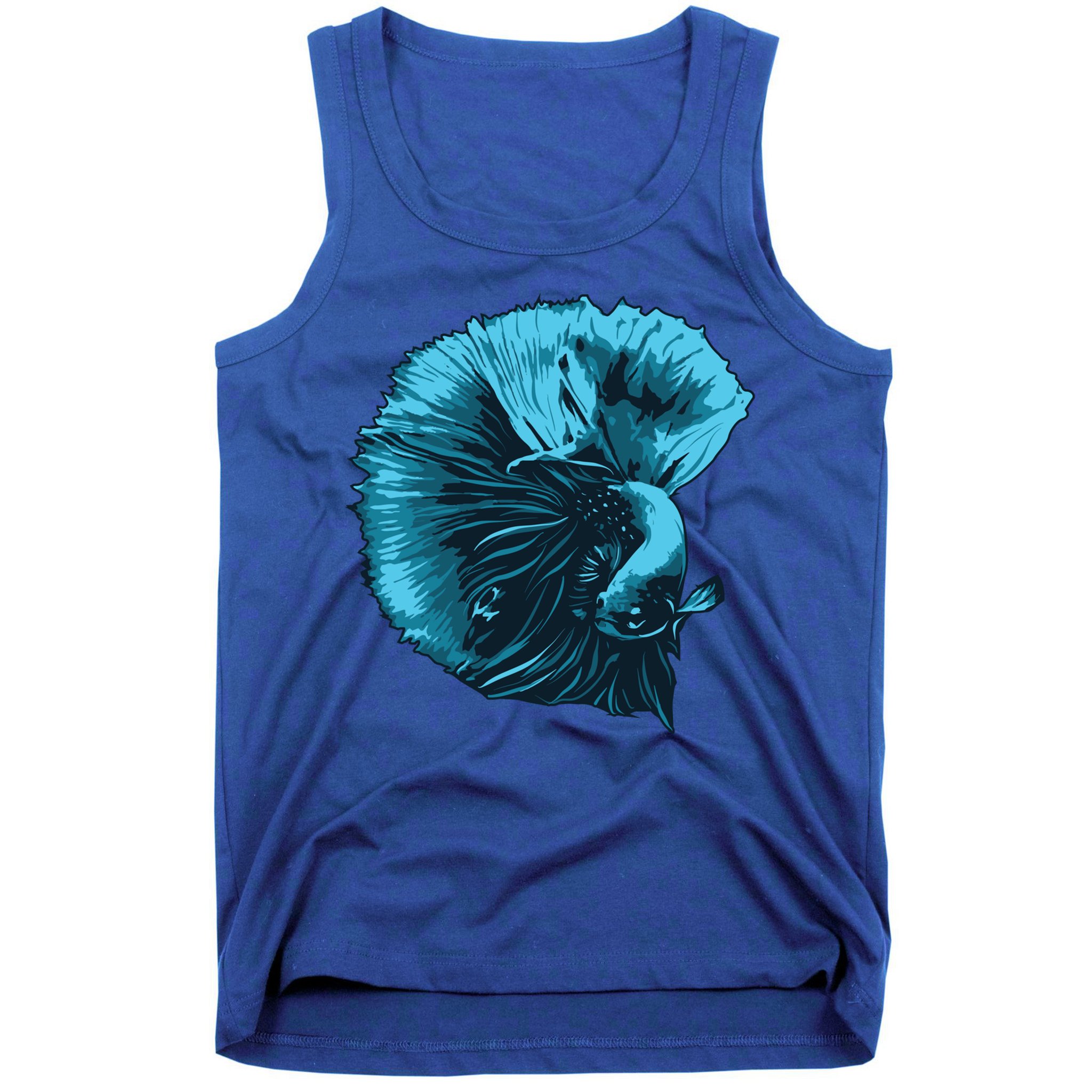 Blue Betta Fish And Siamese Fighting Fish Aquarium Owner Funny Gift Tank Top