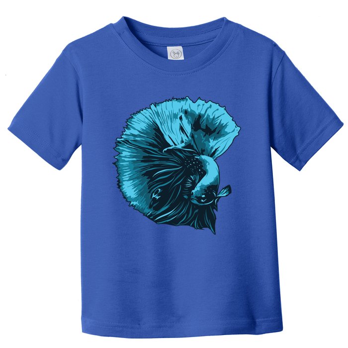 Blue Betta Fish And Siamese Fighting Fish Aquarium Owner Funny Gift Toddler T-Shirt