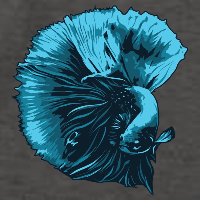 Blue Betta Fish And Siamese Fighting Fish Aquarium Owner Funny Gift Vector Backpack