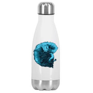 Blue Betta Fish And Siamese Fighting Fish Aquarium Owner Funny Gift Stainless Steel Insulated Water Bottle