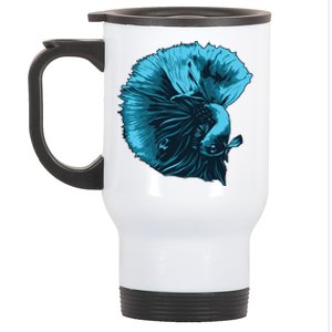 Blue Betta Fish And Siamese Fighting Fish Aquarium Owner Funny Gift Stainless Steel Travel Mug