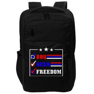 Bbq Beer Freedom Gift Impact Tech Backpack