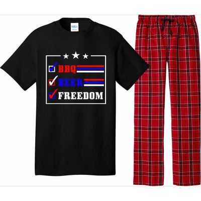 Bbq Beer Freedom Gift Pajama Set