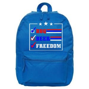 Bbq Beer Freedom Gift 16 in Basic Backpack