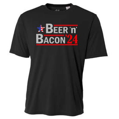 Beer & Bacon Funny Election 24 Cooling Performance Crew T-Shirt