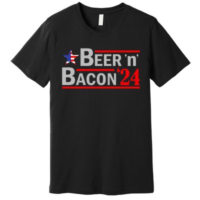 Beer & Bacon Funny Election 24 Premium T-Shirt