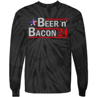 Beer & Bacon Funny Election 24 Tie-Dye Long Sleeve Shirt