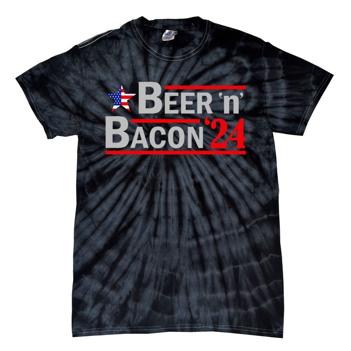 Beer & Bacon Funny Election 24 Tie-Dye T-Shirt