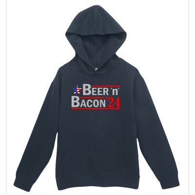 Beer & Bacon Funny Election 24 Urban Pullover Hoodie