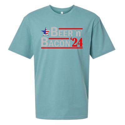 Beer & Bacon Funny Election 24 Sueded Cloud Jersey T-Shirt