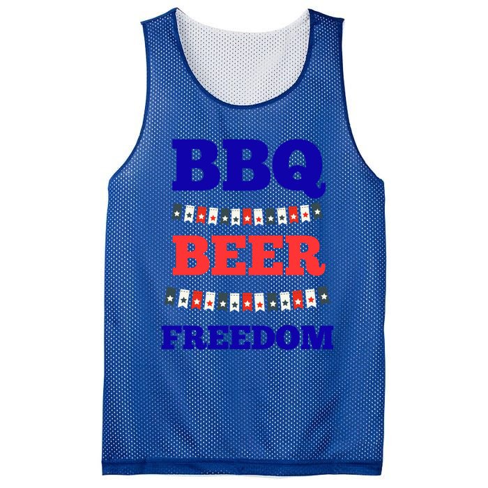 Bbq Beer Freedom Gift Mesh Reversible Basketball Jersey Tank