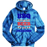 Bbq Beer Freedom Gift Tie Dye Hoodie