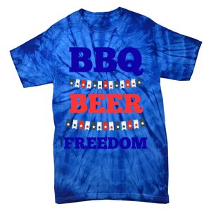 Bbq Beer Freedom Gift Tie-Dye T-Shirt