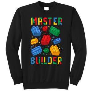 Brick Builder Funny Blocks Master Builder Tall Sweatshirt