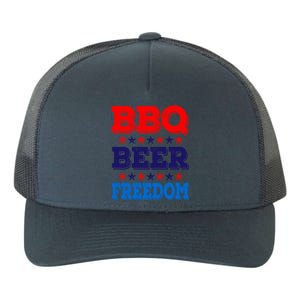 Bbq Beer Freedom America Usa Party 4th Of July Summer Gift Yupoong Adult 5-Panel Trucker Hat