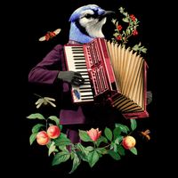 Blue Bird Fancy Animal Musician Impact Tech Backpack