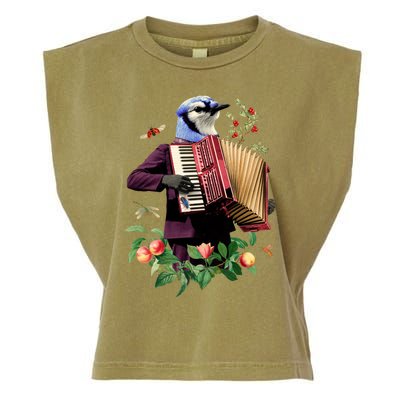 Blue Bird Fancy Animal Musician Garment-Dyed Women's Muscle Tee