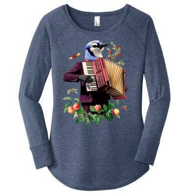 Blue Bird Fancy Animal Musician Women's Perfect Tri Tunic Long Sleeve Shirt