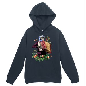 Blue Bird Fancy Animal Musician Urban Pullover Hoodie