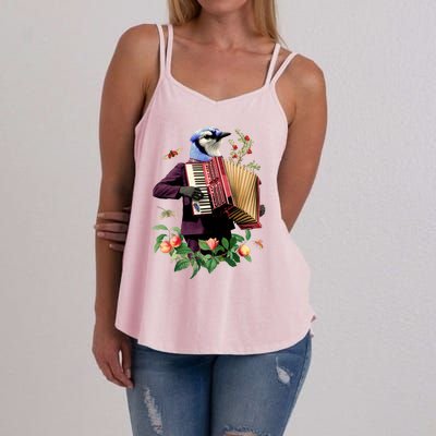 Blue Bird Fancy Animal Musician Women's Strappy Tank