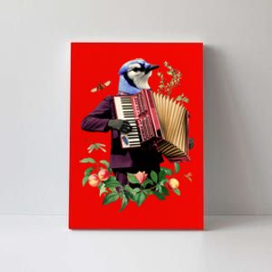 Blue Bird Fancy Animal Musician Canvas