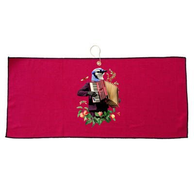 Blue Bird Fancy Animal Musician Large Microfiber Waffle Golf Towel
