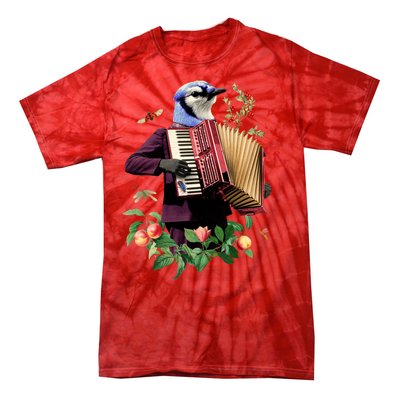 Blue Bird Fancy Animal Musician Tie-Dye T-Shirt